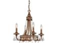 Strands of crystal beads and teardrops adorn this French-inspired mini chandelier. The rustic, Bolivian bronze finish and opulent crystals compliment the overall style. Alston, with its attention to detail and design, brings that bit of old world charm