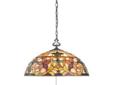 Accented with jewel tones, this Tiffany style hanging lamp has colorful earth tones on a soft cream background. The colorful floral design will provide you with pleasure each and every day.Read More
Quoizel TF878CVB Kami 3-Light Tiffany Hanging Pendant