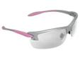 Radians Women's Shooting Glasses - Silver/Pink. The Radians pink women's shooting glass is a stylish and comfortable shooting glass. Silver frame with pink accents. Provides 99.9% UVA/UVB protection from the harmful rays of the sun. Exceeds ANSI Z87.1 +