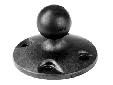 RAM 2.5" Composite Round Base w/1" BallPart #: RAP-B-202UThe RAP-B-202U contains a 1" diameter rubber ball connected to a flat 2.5" diameter base. This mount has pre-drilled holes, including the universal AMPS hole pattern. Material: High Strength