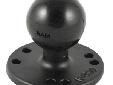 RAM 2.5" Round Base (AMPs Hole Pattern) with 0.31-18 female thread & 1.5" BallThe RAM-202U-MT1 consists of a 1.5" diameter rubber ball connected to a flat 2.5" diameter base with 0.31-18 female thread. This mount has pre-drilled holes, including the