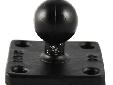 RAM 2" x 2" Rectangle Base w/1" BallThe RAM-B-202U-22 contains a 1" diameter rubber ball connected at right angles to a 2" x 2" rectangular base. This mount has pre-drilled holes at each corner of the base plate. Material: Powder Coated Marine Grade