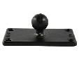 RAM 2" x 4" Rectangle Base w/1" BallThe RAM-B-202U-24 contains a 1" diameter rubber ball connected at right angles to a 2" x 4" rectangular base. This mount has pre-drilled holes at each corner of the base plate. Material: Powder Coated Marine Grade