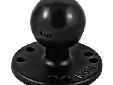 RAM 2.5" Round Base with the AMPs Hole Pattern, 1.5" Ball & Hardware for Garmin's echoâ¢ 200, 500c & 550c The RAM-202-G4U consists of a 1.5" diameter rubber ball connected to a flat 2.5" diameter base. This mount has pre-drilled holes, including the
