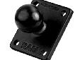 RAM 2" x 1.7" Base with AMPs and 1" Ball for the Garmin zumo, TomTom Rider & Urban Rider The RAM-B-347U base consists of a 1" diameter rubber ball connected at right angles to a 2" x 1.7" square base. The base has four pre-drilled holes at each corner,