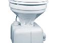 Crown Headâ¢90Â°: DischargeAlmond, Marine-Size12vMid-priced electric macerating toilet preferred by boaters since 1965. Reliable, high quality head uses sea or lake water.The crown head was Raritan's first electric macerating toilet. Continual improvements