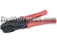 "
OTC 4497 OTC4497 Ratcheting Terminal Crimper
Heavy-gauge steel crimping tool designed for insulated wire terminals.
Ratcheting action crimps terminal to correct tightness on the wire, making crimping fast and easy.
Insulated handles with compound