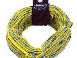Tube Tow Rope2-PersonRAVE's tow ropes have been tested to conform with WSIA standards for the tensile strength requirements of 2-person. Each 60 foot rope comes with a 7" loop at each end and is constructed of 16C braided polypropylene. The 2-person is