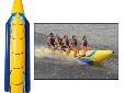 Waterbogganâ¢Riders: 5A rugged in-line tube that is a home on rough as well as calm waters providing thrills to riders of all ages.U.S. MadeLifetime Warranty217" long x 48" wide x 25" high 1,000 denier, 28 oz. reinforced PVC tubeCommercial grade with
