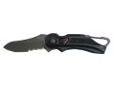"
Buck Knives 770BKX1 Flashpoint LE Serrated Black/Titanium
The 770 utilizes Buck's SafeSpin technology and a SUR-Lock mechanism, which locks open and closed and can easily be rotated open, even with gloves on.
Features:
- Lightweight aluminum handle is