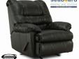 Upholstered in durable Poly-endura for the look and feel of real leather.
Â With padded arms and double pub-back cushions,
Â this recliner will make your room a comfortable and stylish destination!
Â Available in Geneva Mahogany or Geneva Onyx.
Â Retail $659