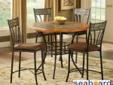 Red Rock 5pc Pub Table set The Red Rock collection will give your casual or transitional home a cool and sophisticated update. The pieces are crafted of a mixture of sleek black metal, and medium wood, with colorful faux stone inlays that add texture and