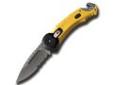 "
Buck Knives 753YWX Redpoint Rescue, Yellow
The Rescue Redpoint has the features necessary to help save lives.
Features:
- It comes equipped with a Titanium coating.
- Partially serrated blade.
- Buck's SUR-Lock SafeSpin opening technology for safe and