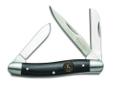 Remington 19321 Insignia Folder 440 Stainless Clip/Sheepfoot/Spey Blade Black La The Sportsman Series Insignia Edition features 440C stainless steel blades. For authenticity, each knife within the Insignia Series features the Sportsman Series medallion