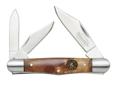 Remington Sportsman Whittler Folding Knife w/3 Blades & Burl Wood Handle Burl wood handle. 440 Stainless steel blades. 2 Clip blades and 1 pen blade. Sportsman series medallion inlayed in handle. Specifications:- Type: Folder- Blade Type: (2)Clip/Pen-