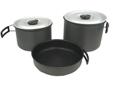 Ridge Hard Anodized Non-stick X-Large Cookset - Perfect for campers, mountaineers, backpackers and paddlers - Lightweight, extremely durable cookware with great heat conduction - Non-stick, easy-clean coating on the interior of the pots and frying pan -