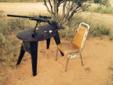 I made a custom Bench for my rifle custom design very comfortable and light new condition sold rifle no longer need.Made from new saw horse well built and I custom designed table top 3/4" treated ply,wraped it with padding and western saddle style fuax