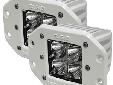 M-Series - Flush Mount - Dually LED Pair - FloodPerfect for mounting onto any flat surface such as a boat where an LED light can go.Rigid Industries LED lights are fast replacing conventional lighting in the marine industry. LED lighting is vastly more