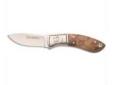 "
Browning 322780B RMEF Packer Box
Browning Packer RMEF Burl Wood, Model 780
Specifications:
- Type: Fixed blade
- Blades: SandvikÂ® 12C27 stainless steel
- Handles: Highly grained burl wood
- Accessories: Nylon sheath included
- Designed by: Russ Kommer
