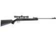 Ruger Blackhawk .177 Caliber Air Rifle w/ Scope - 1000 fps. The Ruger Blackhawk is a spring piston single stroke break barrel air rifle with an all-weather composite black stock. This Ruger Air Rifle's stock is ambidextrous (for both left- and