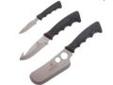 "
Schrade SWHUNTCP S&W Hunting Kit
The S&W Bullseye Hunting Knife Set has everything you need while out in the field. This set includes a gut hook knife, cleaver, and caper knife. The knives are full tank and the handles are black rubber. This set