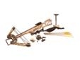 SA Sports Outdoor Gear Vendetta 200 lb Compound Crossbow PackageFeatures:- 14" Power Stroke- 200 lb Draw Weight- Width when cocked 19"- Standard Anti-Dry Fire Protection- Precision Ultra Refined 3.5 lb Trigger Pull- Ambidextrous Auto Safety- Feather Light