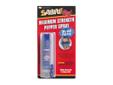 Sabre NRA Spray .75oz Red Pepper & UV Dye. SABREs new BLUE MARKING DYE adds another powerful ingredient to keep you safe. Coupling the unbelievable, intense burning of the eyes, coughing, sneezing, and runny nose with a NEW, thick, blue marking dye, Blue