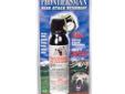 Sabre Spray Frontiersman Bear Spray 7.9oz w/Holster. The FRONTIERSMAN is the best animal attack deterrent on the market, now with integrated belt holster for quick delivery. The holster is easily slipped on using a belt providing quick access to your life