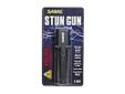 Sabre Stun Gun 600,000 Volts Black. SABRE 600,000 volt stun gun with LED. Holster included. On/Off safety switch, LED and Stun Button. Dimensions: 5.5 inches tall X 1.5 inches wide X 0.75 inches deep - 24% smaller than traditional stun guns. Part Number: