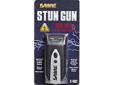 800,000V Stun Gun w/Holster BlackSABRE 800,000 volt Black stun gun with LED. Holster included. On/Off safety switch, LED and Stun Button. Serial number and 2 Year Warranty. State laws prohibit us from shipping this stun gun model to HI, MA, MI NJ, NY, RI