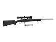 AXIS XP Stainless Steel 223 Remington w/Scope Features: - Modern Design - Silky Smooth Bolt Operation - Detachable Box Magazine - Dual Pillar Bedding - Composite Stock - 22" Free-Floating Barrel with Sporter Taper - Stainless Steel Finish - Two Position