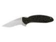"
Kershaw 1620ST Scallion Black Serrated
Ken Onion has created some of the most innovative designs yet seen at Kershaw, or anywhere else for that matter. A master custom knife-maker, Kershaw is proud to display the SpeedSafe knives of ""The Onion"".
The