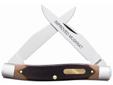 Schrade, Old Timer 77OT Muskrat Pocket Knife. Knives are crafted from 7Cr17 high carbon stainless steel.Specifications:- Weight: 0.2 lb.- Type: 2 similar blades, Muskrat Pocket Knife- Closed Length: 4 inches- Blade length: 3 inches- Handle Material: Dark