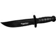 Search & Rescue Fixed Blade with Double Blood LineSpecifications:- 6.0" clip point blade made of stainless steel- The blade has a double blood groove - A non-reflective black coat.- The rubberized aluminum handle has a secure grip with metal cross guard