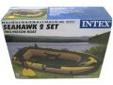 "
Intex 68347EP Seahawk Boat Kit 2-Man
Seahawk 2-Man Boat Kit
- Capacity: 440 lbs
- Rugged Super-Tough vinyl construction
- Three air chambers including an inner auxiliary air chamber in hull for extra buoyancy
- Fast-fill, fast-deflate Boston valves on