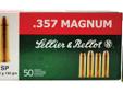 Caliber: 357 MagGrain Weight: 158GrModel: PistolType: Soft PointUnits per Box: 50Units per Case: 1000
Manufacturer: Sellier &Amp; Bellot
Model: 31111
Condition: New
Price: $22.29
Availability: In Stock
Source: