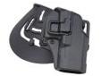 "
BlackHawk Products Group 410502BK-R Serpa CF, Belt & Paddle Holster, Plain Matte Black Finish Glock 19/23/32/36, Right Hand
This unique holster design allows you to forget old-fashioned thumb breaks that slow your draw and complicate re-holstering. The