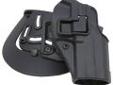 "
BlackHawk Products Group 410514BK-R Serpa CF, Belt & Paddle Holster, Plain Matte Black Finish H&K, USP Full, Right Hand
This unique holster design allows you to forget old-fashioned thumb breaks that slow your draw and complicate re-holstering. The