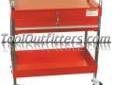 "
Sunex 8013A SUN8013A Service Cart with Locking Top and Drawer - Red
Features and Benefits:
Color: Red
Clip-on roller-bearing slides on drawer
Large, easy to maneuver 4" wheels: 2 locking and 2 standard
3" deep shelves
Locking top are keyed the same, so