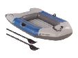Colossus Boat - 2 PersonFeatures: Two oar locks and two oarsFront grabline Two person inflatable boat Max capacity: 435 lb 14-gauge PVC 7' x 3'11" Three seperate air chambers for safety Double Lock valve - locks in air two ways
Manufacturer: Sevylor