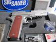 b>SIG Sauer GSR
GRANITE SERIES RAIL Test fired only once, lifetime total of 8 rounds through gun!
The Sig sports TruGlow TFX day/night sights.
The SIG Sauer GSR ("Granite Series Rail") is a series of pistols with a stainless steel frame and slide based on