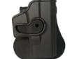 Made of durable, high-tech, black polymer, these right-handed holsters use a unique patented retention system with a zero time to disengage feature. Simply depressing the lever allows for instant removal of the firearm.Features: - Comfortable, contoured