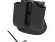Manufactured using the same durable, black polymer as SigTac's holsters, these Double Magazine Pouches feature a paddle back and give you a comfortable, contoured fit. Features:- Rotates 360 degrees for every application (small of back, cross draw,
