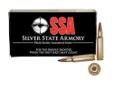 Silver State Armory 6.8 Rem SPL, 110Gr Soft Point, 20 Rounds. Soft point expands on soft targets to produce a large wound cavity, excellent for hunting. Good against glass and card doors with little deflection. One of the most popular 6.8 rounds on the