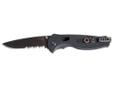 SOG Flash II Folding Knife, Assisted TiNi Combo Drop Point 3.5" Black. The Flash family of knives feature SOG Assisted Technology (S.A.T.), which employs a powerful piston lock that is easily released with a sliding button. The Flash II (Black TiNi) comes
