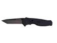 SOG Flash II Folding Knife, Assisted TiNi Plain Tanto Point 3.5" Black. The Flash family of knives feature SOG Assisted Technology (S.A.T.), which employs a powerful piston lock that is easily released with a sliding button. The Flash II Tanto (Straight