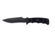 SOG SEAL Ops Fixed Blade Knife TiNi Plain Clip Point 4.85" Black. An evolution of the proven and world carried SEAL Pup, the Ops features a recurved edge that has a longer cutting length, a drop point tip which increases strength, large thumb scallops for