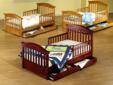 The Joel Toddler Bed in pine includes 2 toddler Rails and 1 under drawer. This is constructed of Pine hardwood. It uses standard crib size mattress. The low bed height is for toddler's convenience. This is the perfect bed for your toddler. It is a quality