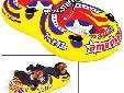Double AmerisportTake a friend along for the ride on the Double Amerisport from Sportsstuff! You and your co-pilot will be carving tracks down the slopes with unmatched stability and grace! Get creative and use the Heavy-Duty Molded PVC Handles for