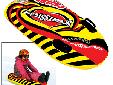 SnopedoHot Rod Snow Sledding!Fire away leaving your mark on the slopes with the Snopedo Sno Bodyboard from Sportsstuff. This classic air cushioned inflatable tube features a slick heavy-duty PVC construction, safety valve for fast inflation, & bold